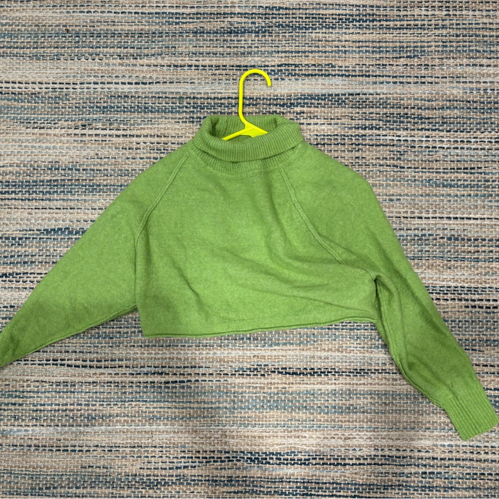 Cropped turtleneck
